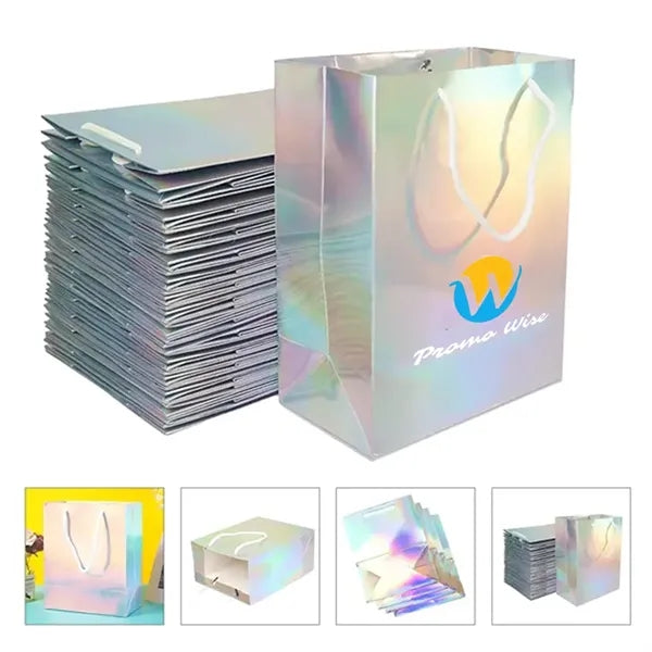Rainbow Laser Holographic Versatile Paper Gift Bag