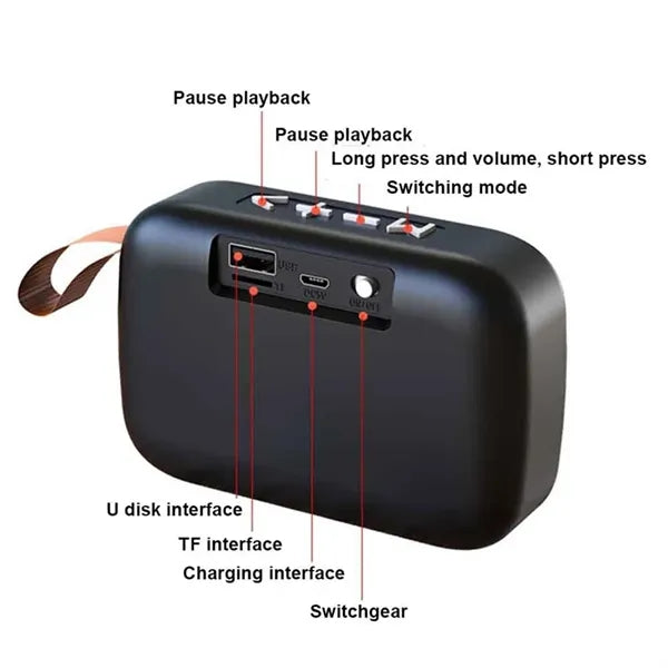 Portable HiFi stereo outdoor home wireless bluetooth speaker
