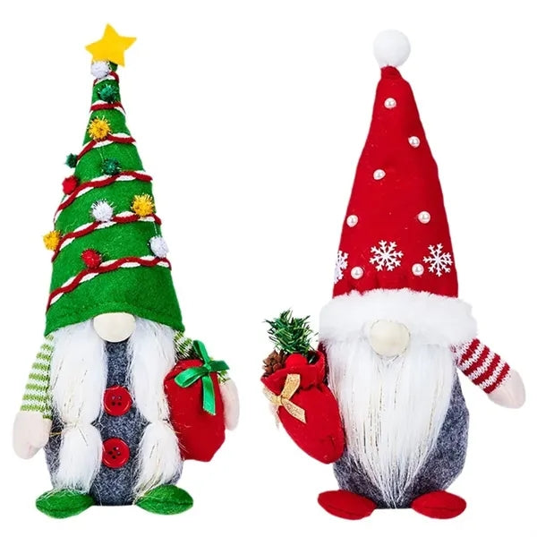 Plush Mini Gnome Christmas Ornaments Decorations