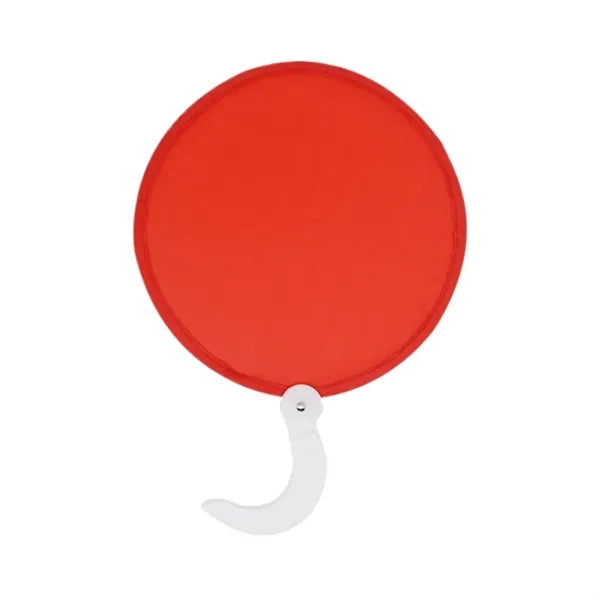 Round Folding Fan With Handle