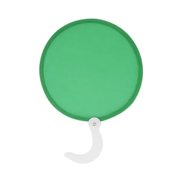 Round Folding Fan With Handle