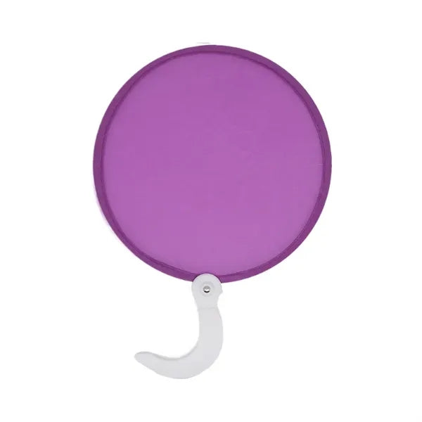 Round Folding Fan With Handle