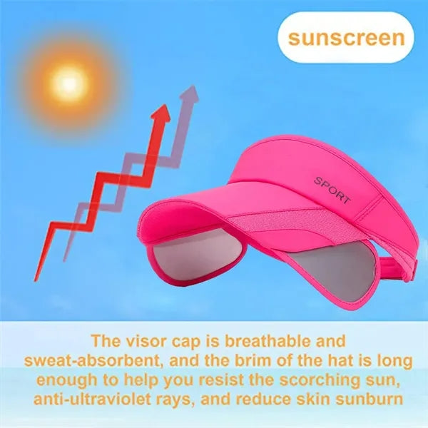 UV Protection Adjustable Beach Sun Cap with Retractable Brim