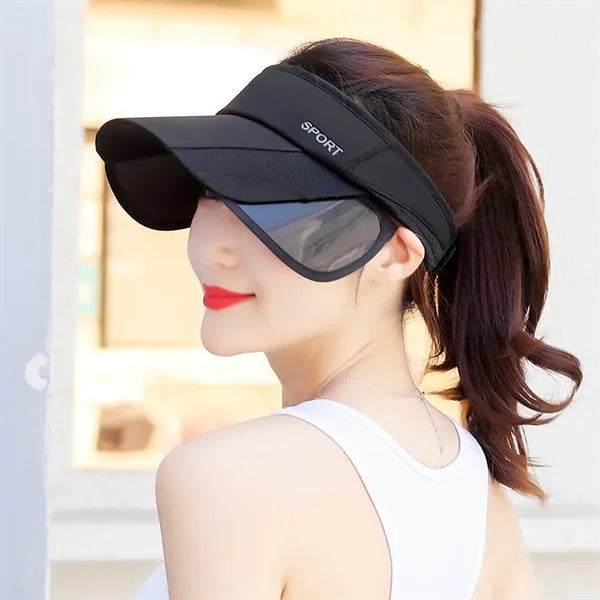 UV Protection Adjustable Beach Sun Cap with Retractable Brim