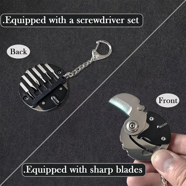 Camping work EDC multitool folding keychain pocket knife