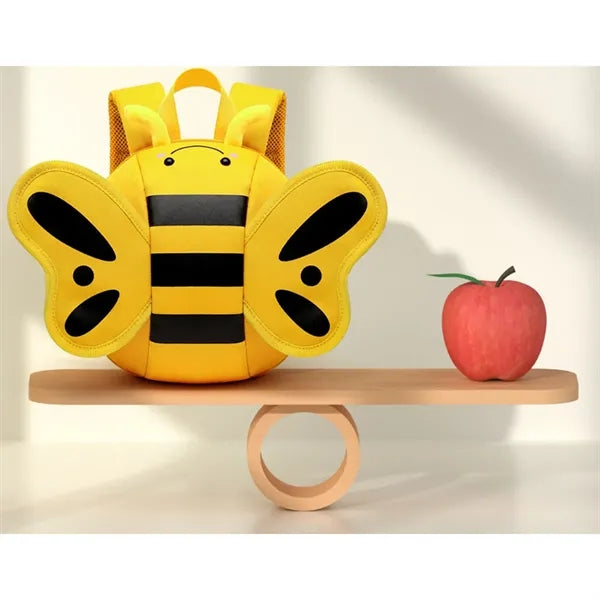 Funny Cute Bee Shape Pattern Student Cartoon Bag with Zipper