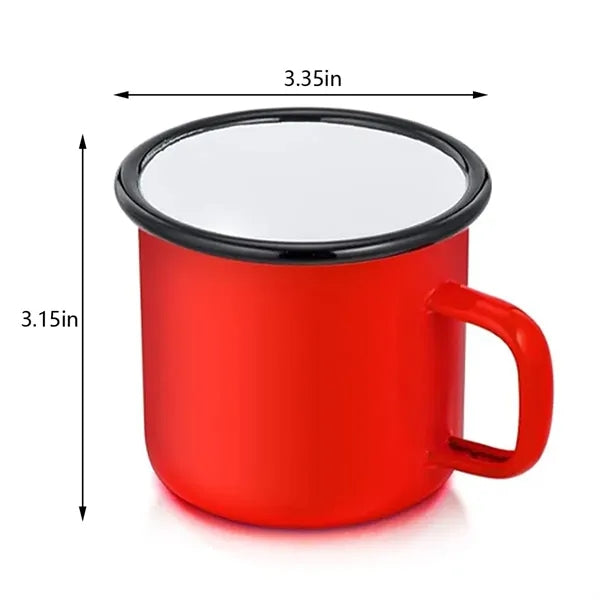 12 oz party fishing camping colored cup enamel coffee mug