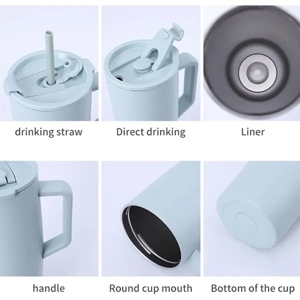 40oz Stainless Steel Vacuum Insulated Tumbler with Handle