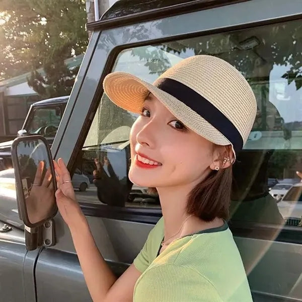 Outdoor Sun Visor Equestrian Straw Beach Cap Hat