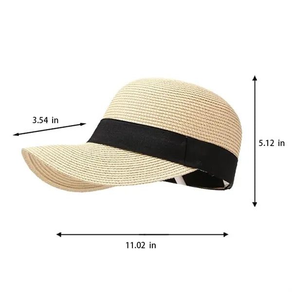 Outdoor Sun Visor Equestrian Straw Beach Cap Hat