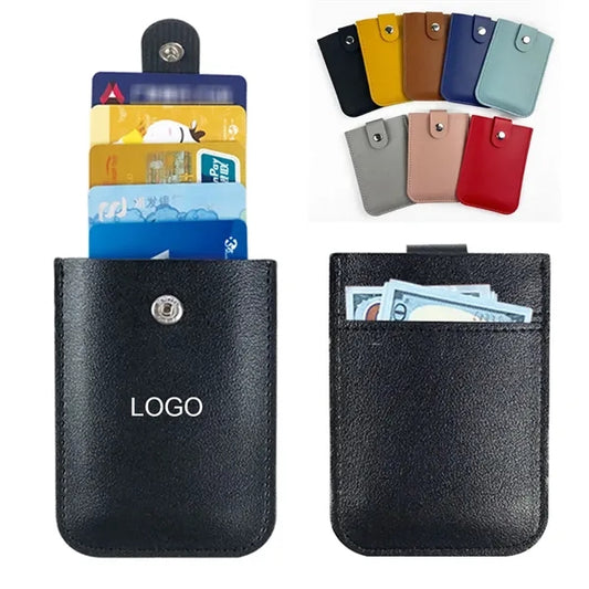PU leather Credit RFID Blocking Wallet Card Holder