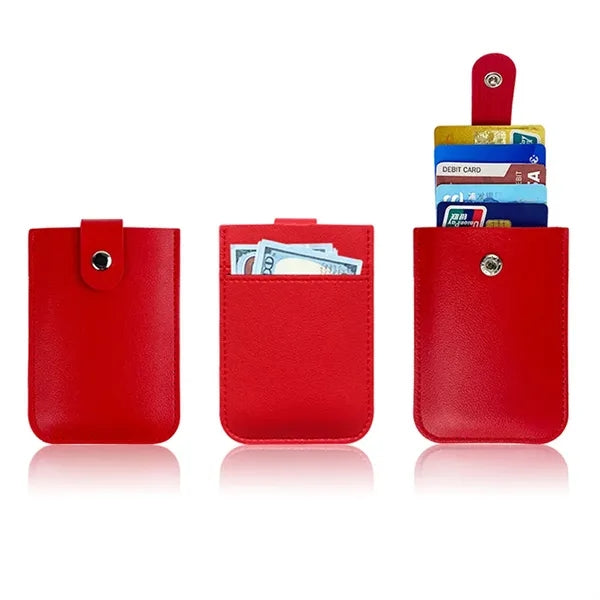 PU leather Credit RFID Blocking Wallet Card Holder