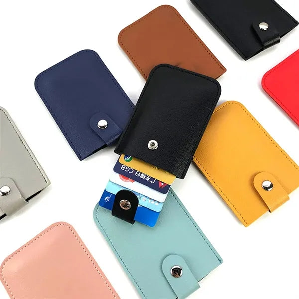 PU leather Credit RFID Blocking Wallet Card Holder