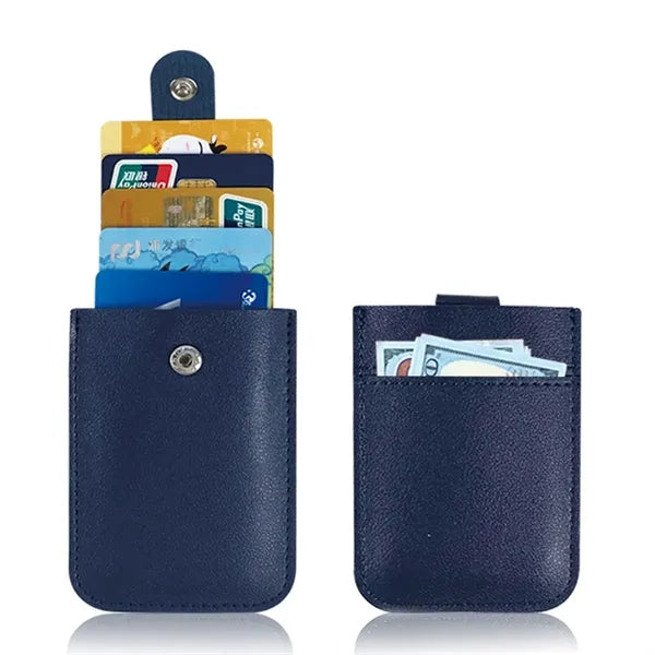 PU leather Credit RFID Blocking Wallet Card Holder