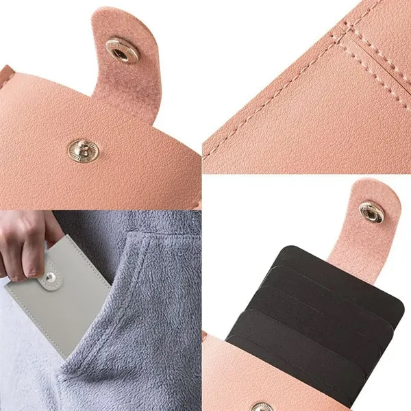 PU leather Credit RFID Blocking Wallet Card Holder