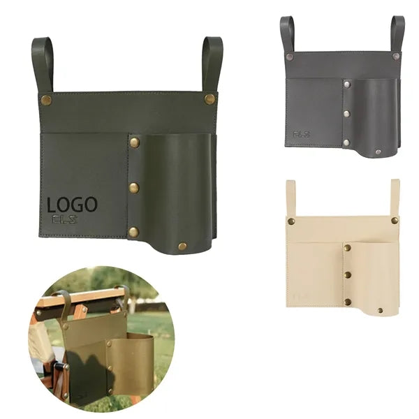 Leather Camping Chair Hanging Storage Bag
