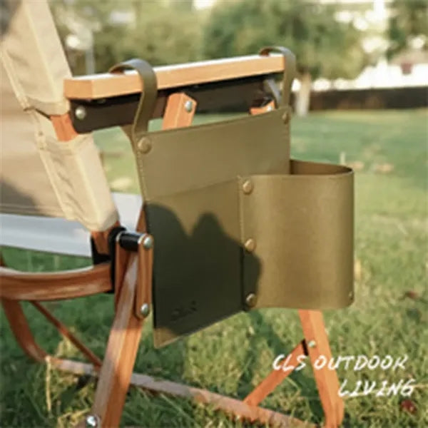 Leather Camping Chair Hanging Storage Bag