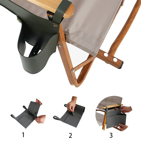 Leather Camping Chair Hanging Storage Bag