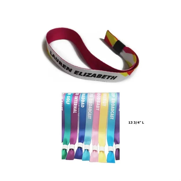 Sublimated Cloth Event Wristband w/ Locking Bead