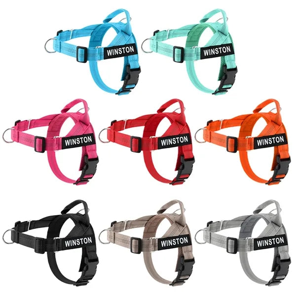 Adjustable Reflective Dog Harness With Breathable Mesh Padde