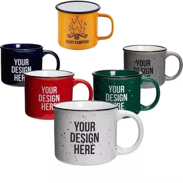 10OZ Enamel Campfire Coffee Mugs