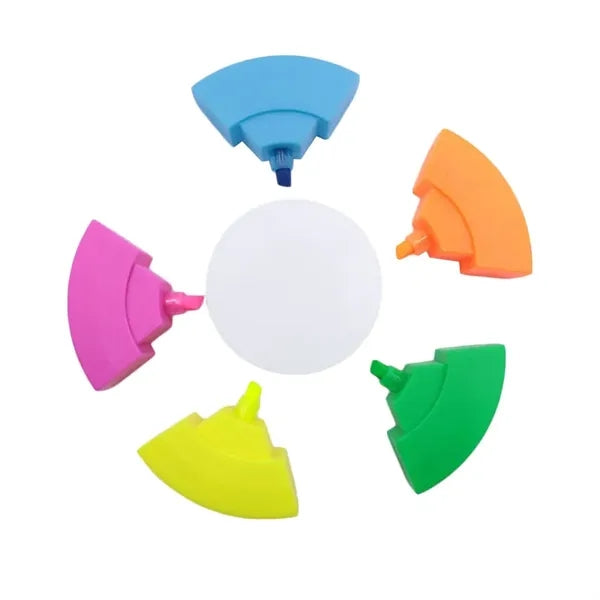 Circular Fluorescent Highlighter Pens