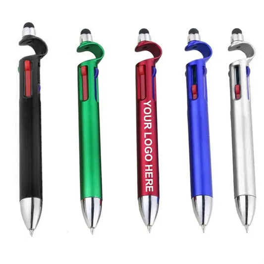 Retractable Stylus Ballpoint Pen With Multi Color