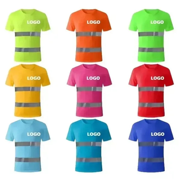 Round Neck Reflective Safe T-shirt