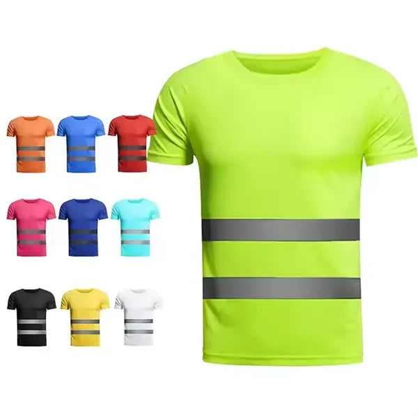 Round Neck Reflective Safe T-shirt