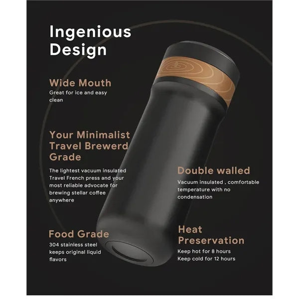 Portable French Press Pot Car Travel Coffee Maker