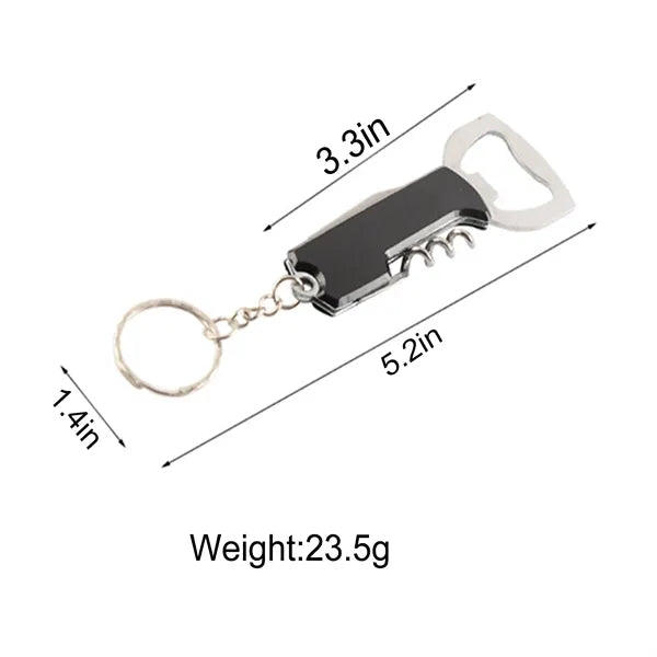 Multi-Function Portable Keyring Bottle Opener