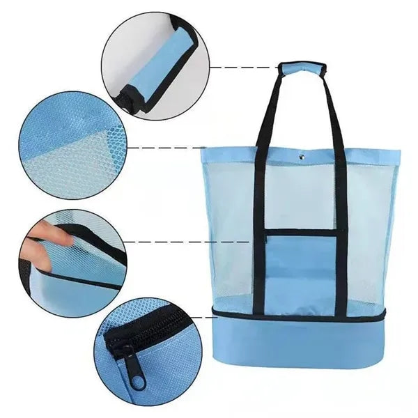Beach Mesh Tote Bag Lightweight Breathable & Customizable