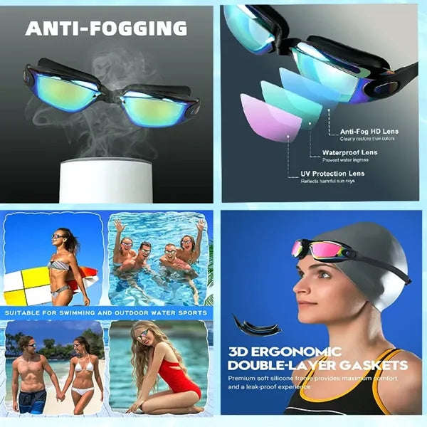 Anti-Fog Silicone Swim Goggles with Soft Seal