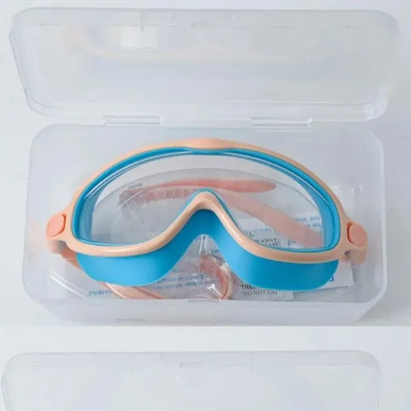 Flat Lens Swim Goggles Anti Fog UV Protection Silicone