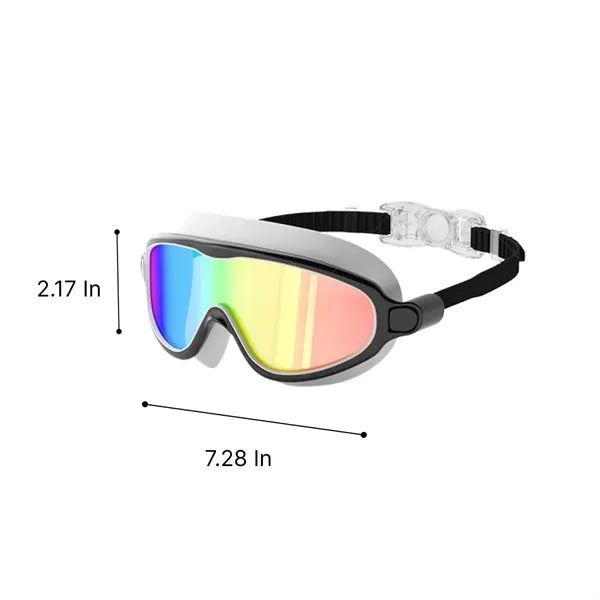 Flat Lens Swim Goggles Anti Fog UV Protection Silicone