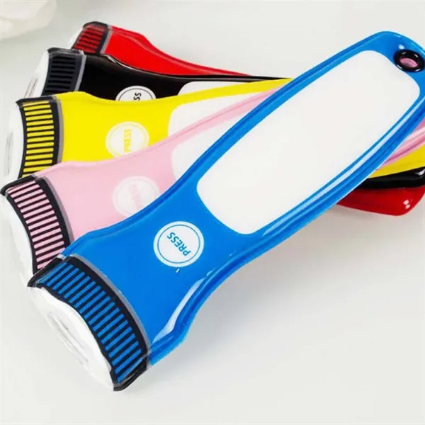 Fridge magnet keychain portable pvc flat led flashlight