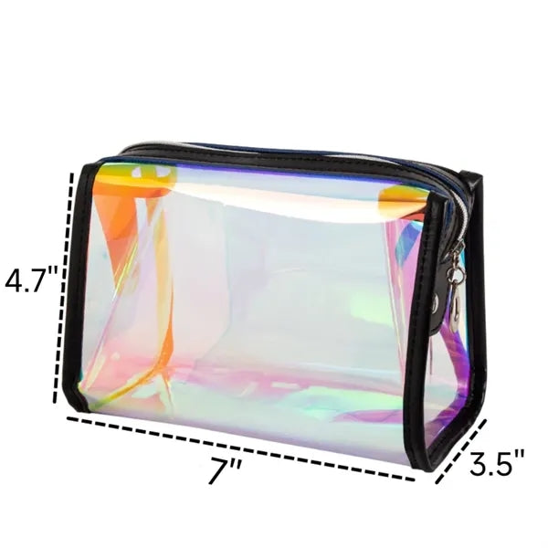 Holographic Cosmetic Bags Clear Makeup Puoch