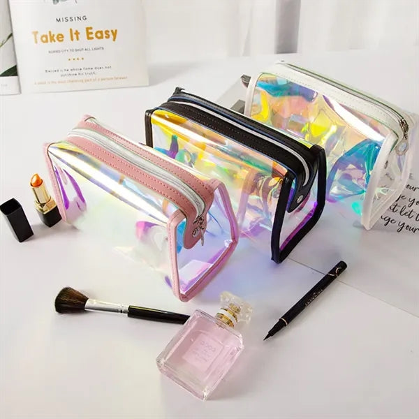 Holographic Cosmetic Bags Clear Makeup Puoch