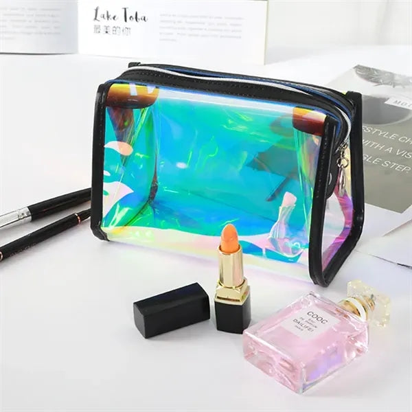 Holographic Cosmetic Bags Clear Makeup Puoch
