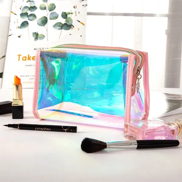 Holographic Cosmetic Bags Clear Makeup Puoch