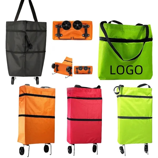 Foldable Wheeled Storage Bag With Handles