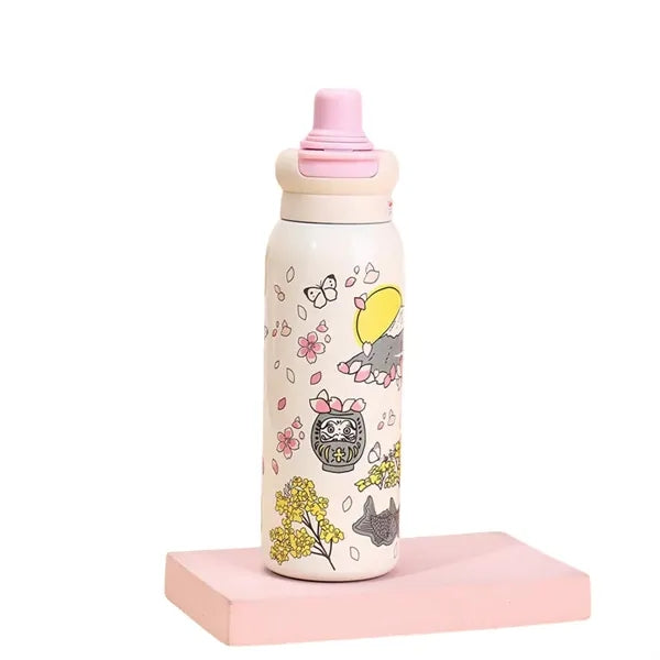 22 oz LABUBU Cartoon Insulated Dual-Drink Bottle with Straw