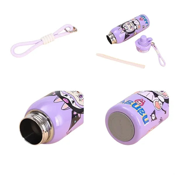 22 oz LABUBU Cartoon Insulated Dual-Drink Bottle with Straw