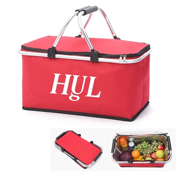 Foldable portable cooler Basket