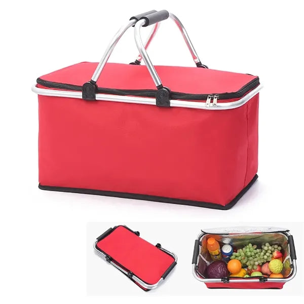 Foldable portable cooler Basket