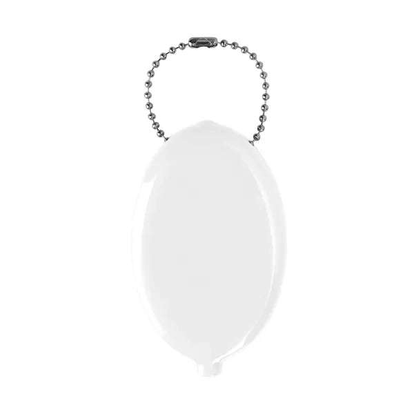 Classic Rubber Coin Pouch With Keychain