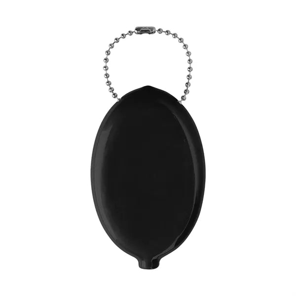 Classic Rubber Coin Pouch With Keychain