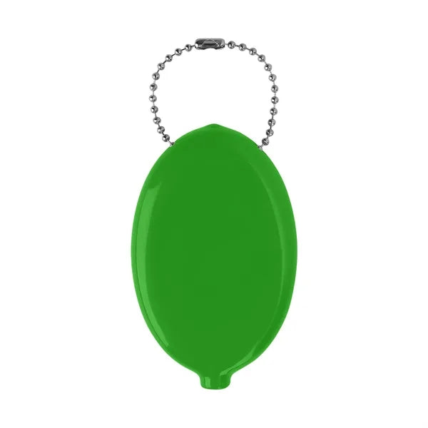Classic Rubber Coin Pouch With Keychain