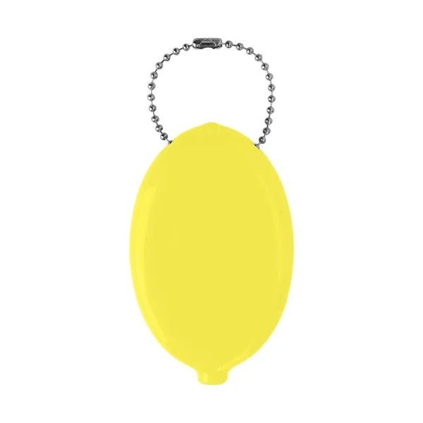 Classic Rubber Coin Pouch With Keychain