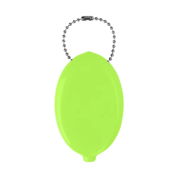 Classic Rubber Coin Pouch With Keychain